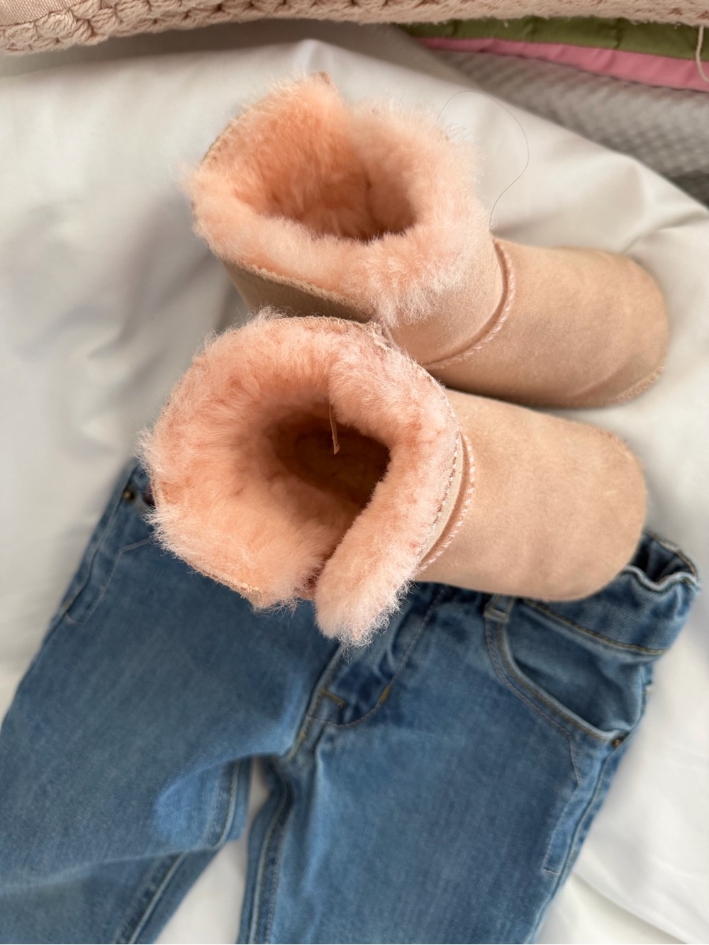 UGG Cozy Infant Pink Shearling Boots